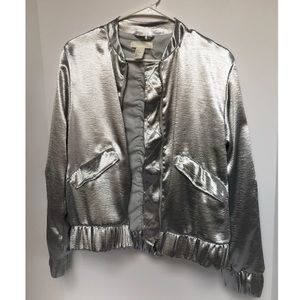 H&M™ Silver Shiney Bomber Jacket